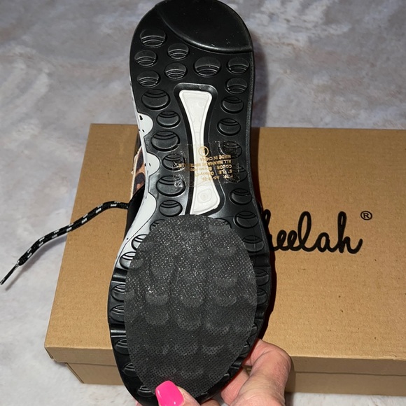 Fabulous La Sheelah lace brown leopard size 6 shoes - Picture 4 of 7